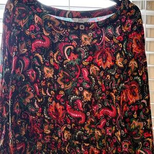 Croft & Barrow women’s plus Paisley Midi Dress - Multicolor